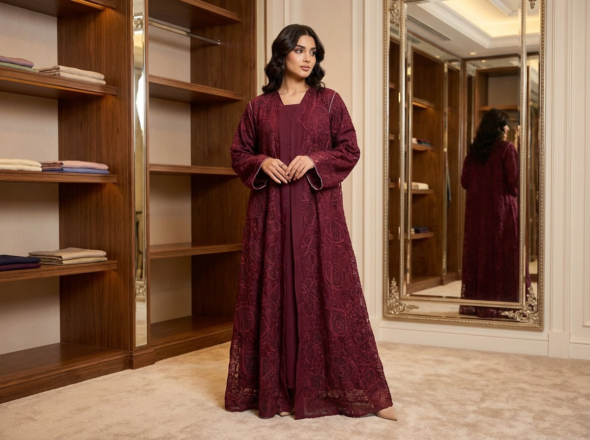 Butterfly Lace abaya